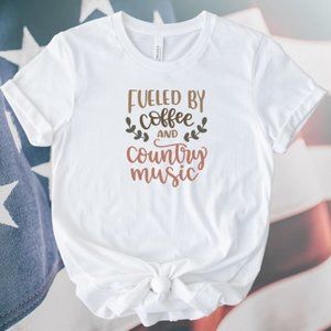 Country Girls Graphic Tee Fueled By Coffee & Country Music